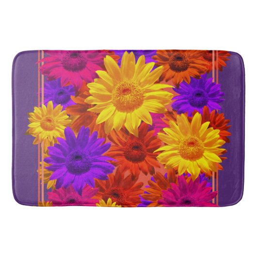 明鮮やかるいカラフルひまガーリーわり バスマット (正面)