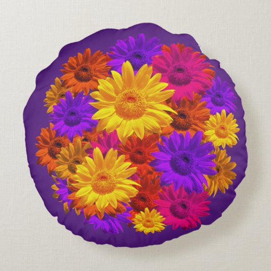 明鮮やかるいカラフルひまガーリーわり ラウンドクッション (裏面)