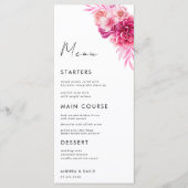 明鮮やかるいホットピンクフローラ結婚の メニュー (正面)