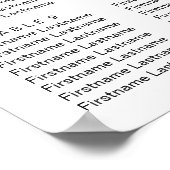 明鮮やかるい結婚フローラモダンの座席表 ポスター (角)