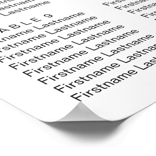 明鮮やかるい結婚フローラモダンの座席表 ポスター (角)