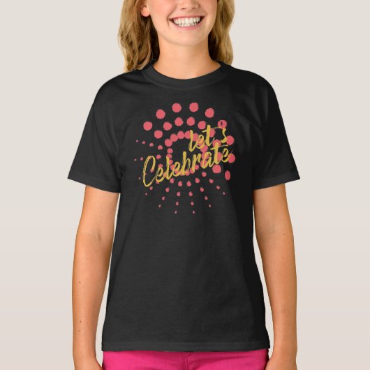 明鮮やかるくおもしろいの祝デザイン Tシャツ (正面)