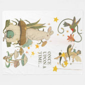 昔々おとぎ話 フリースブランケット (正面(横))