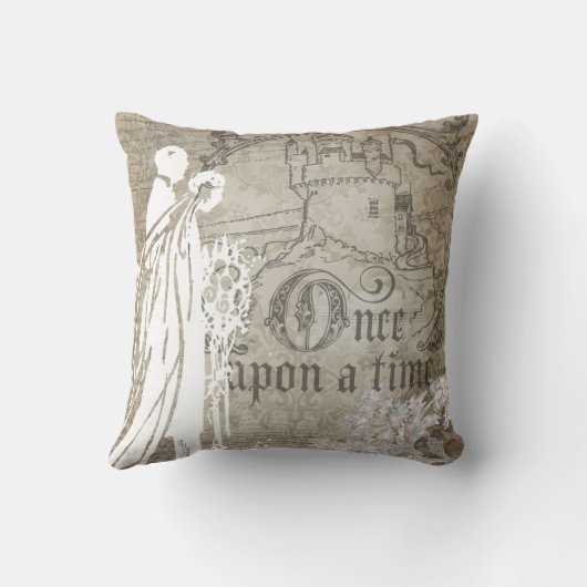 昔々タンの花柄の枕 クッション (裏面)