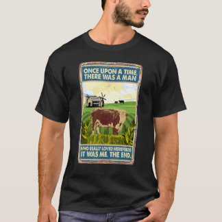 昔々ハヤーフォード種の牛を飼育する男性がいました Tシャツ