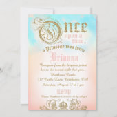 昔々プリンセスの招待状 招待状 (裏面)