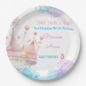 昔々プリンセス誕生日 ペーパープレート (正面)