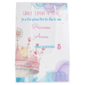 昔々プリンセス誕生日 ミディアムペーパーバッグ (裏面)