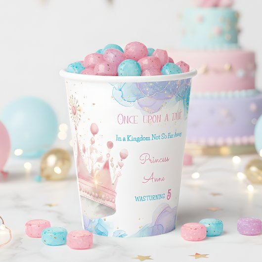 昔々プリンセス誕生日 紙コップ
