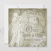 昔々ヴィンテージのタンの招待状 招待状 (正面)