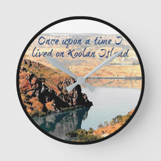 昔々私はコオラン島の時計に住んでいた ラウンド壁時計