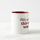 昔々、このコーヒーは熱いマグカップだった ツートーンマグカップ (中央)