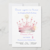 昔々、プリンセス誕生日招待状 シーズンカード (正面)