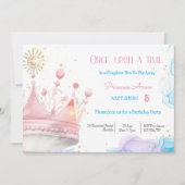 昔々、プリンセス誕生日招待状 シーズンカード (正面)