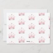 昔々、プリンセス誕生日招待状 シーズンカード (裏面)