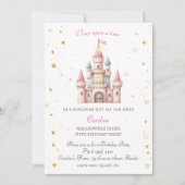 昔々、プリンセス誕生日招待状 招待状 (正面)