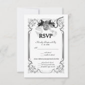 昔々RSVPカードを結婚すること 出欠カード (正面)