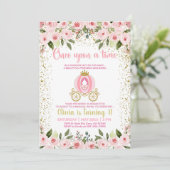 昔あるところにプリンセスの女の子の誕生日招待状 招待状 (スタンド正面)