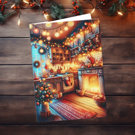 昔ながらのクリスマスグリーティング カード