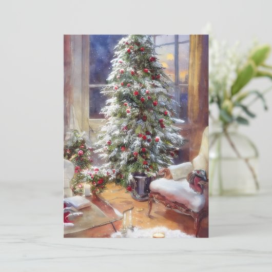 昔ながらのクリスマスツリー予算 シーズンカード (スタンド正面)