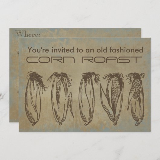 昔ながらのコーンレースのご案内 招待状 (正面/裏面)