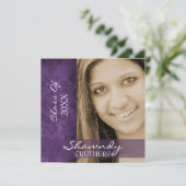 昔ながらのダマスク卒業発表と招待状 招待状 (スタンド正面)