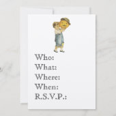 昔ながらのハロウィンのかぼちゃ彫り招待状 招待状 (裏面)