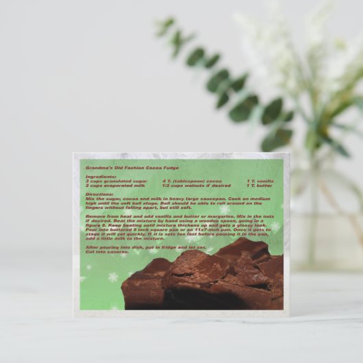 昔ながらのファッジ おばあちゃんのレシピ ポストカード (スタンド正面)