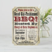昔ながりのカントリー風BBQパーティー 招待状 (スタンド正面)