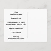 昔ながりのクラシックな新居ポストカード 案内ポストカード (裏面)