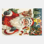 昔ながりのサンタクロースセット ラッピングペーパーシート (正面2)