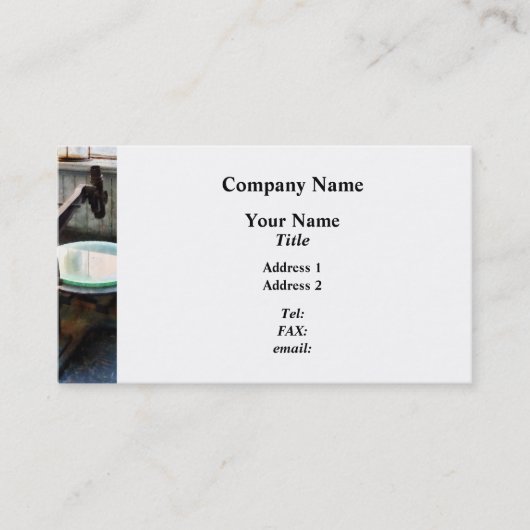 昔ながりの顕微鏡 名刺 (正面)