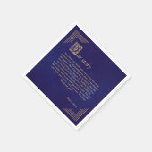 昔のおとぎ話パープル金ゴールド結婚 スタンダードカクテルナプキン (角)