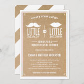 昔のシャワー|性別公開招待状 招待状 (正面/裏面)