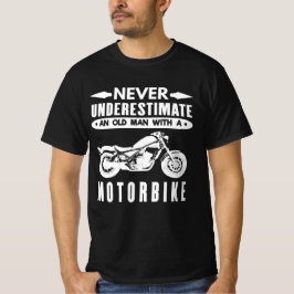 昔のバイクの男を甘く見る Tシャツ