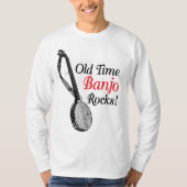 昔のバンジョーの人の軽く長い袖のTシャツ Tシャツ (正面)