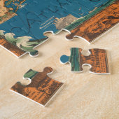 昔のロングアイランドの地図のパズル ジグソーパズル (側面)