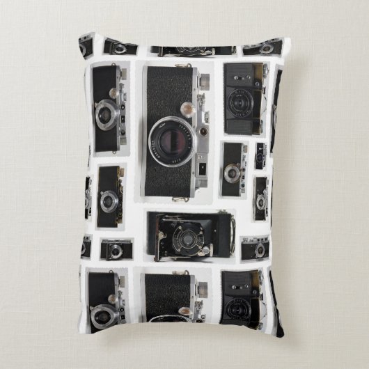 昔のヴィンテージカメラが一括で枕の色を選ぶ アクセントクッション (裏面(縦))
