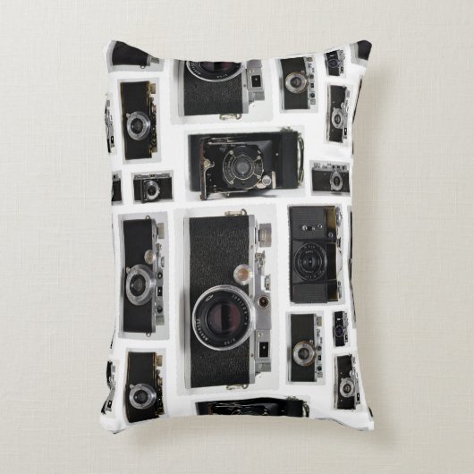 昔のヴィンテージカメラが一括で枕の色を選ぶ アクセントクッション (正面(垂直))
