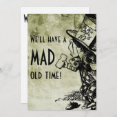 昔の不機嫌だ！(不機嫌帽子-緑) 招待状 (正面/裏面)