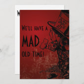 昔の不機嫌だ!(不機嫌帽子-赤) 招待状 (正面/裏面)