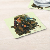 昔の夢 スクエアペーパーコースター (アングル)