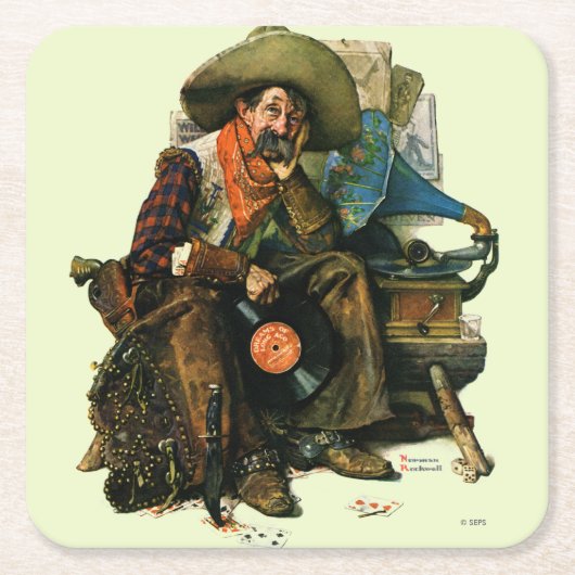 昔の夢 スクエアペーパーコースター (正面)