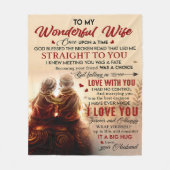 昔の夫と夫婦仲が良い フリースブランケット (正面)