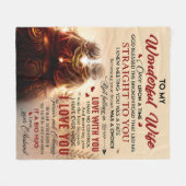 昔の夫と夫婦仲が良い フリースブランケット (正面(横))