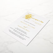 昔の恋の金ゴールド 箔招待状 (回転した状態)