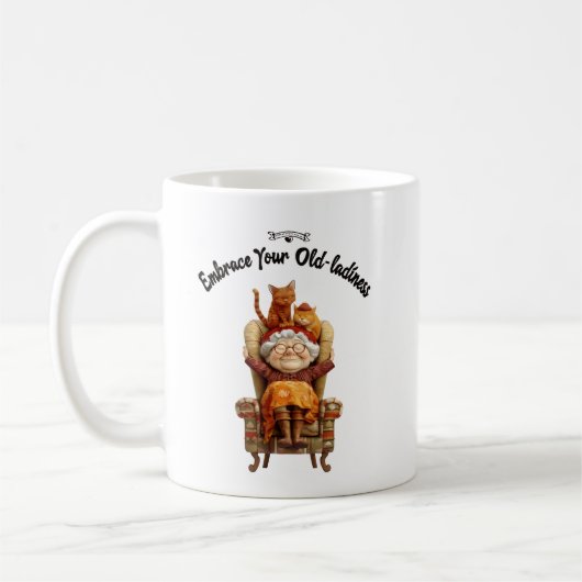 昔の淑女を受け入れる コーヒーマグカップ (左)