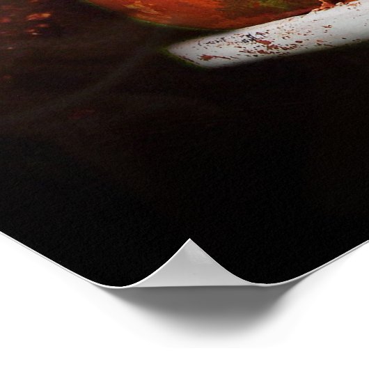 昔の赤い消防車 ポスター (角)