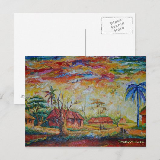 昔の通り ポストカード (正面/裏面)