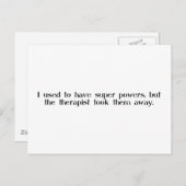 昔は力がすごいあった…セラピストが取った ポストカード (正面/裏面)